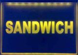 LED illuminating sign - promotional sign Sandwich