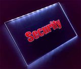 LED Gravur Leuchtschild - SECURITY
